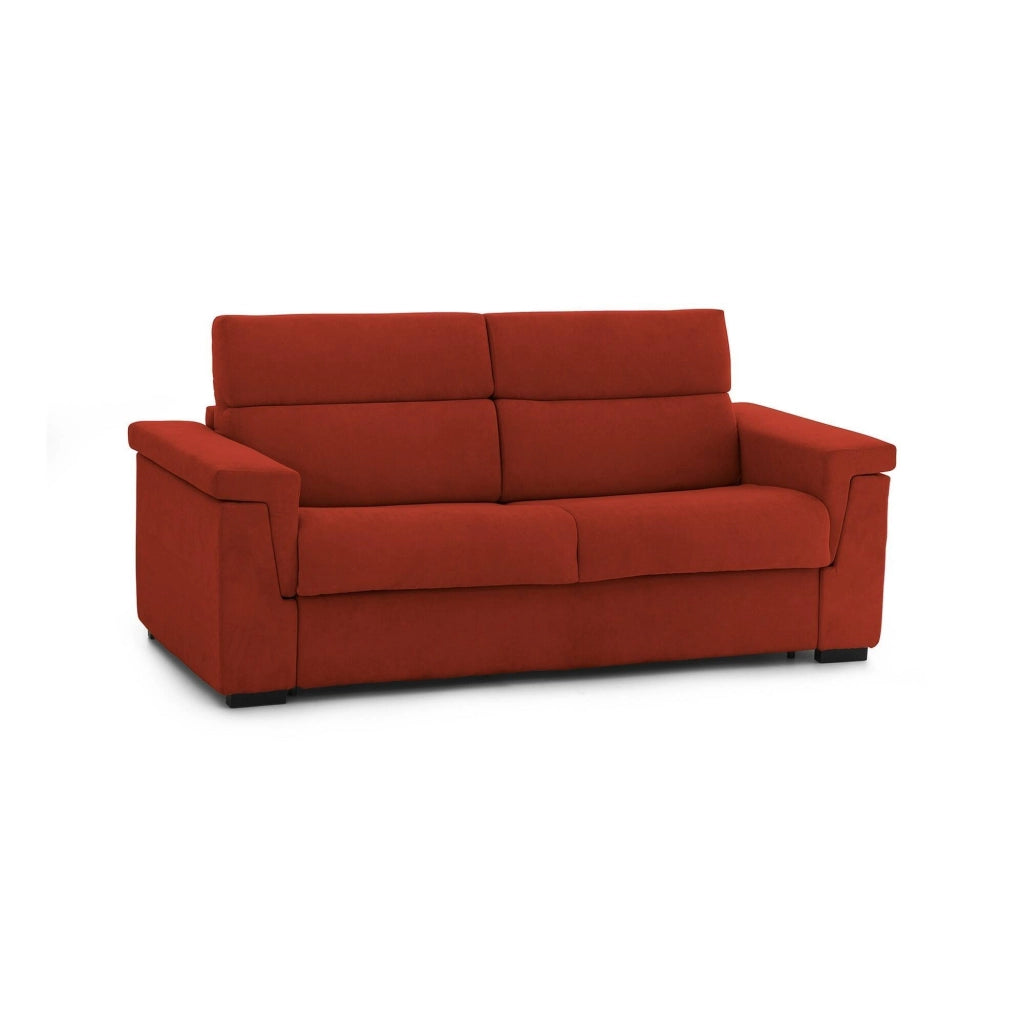 Tenna, Divano Letto 2 Posti Sfoderabile Made in Italy, 185x95 cm Arancione
