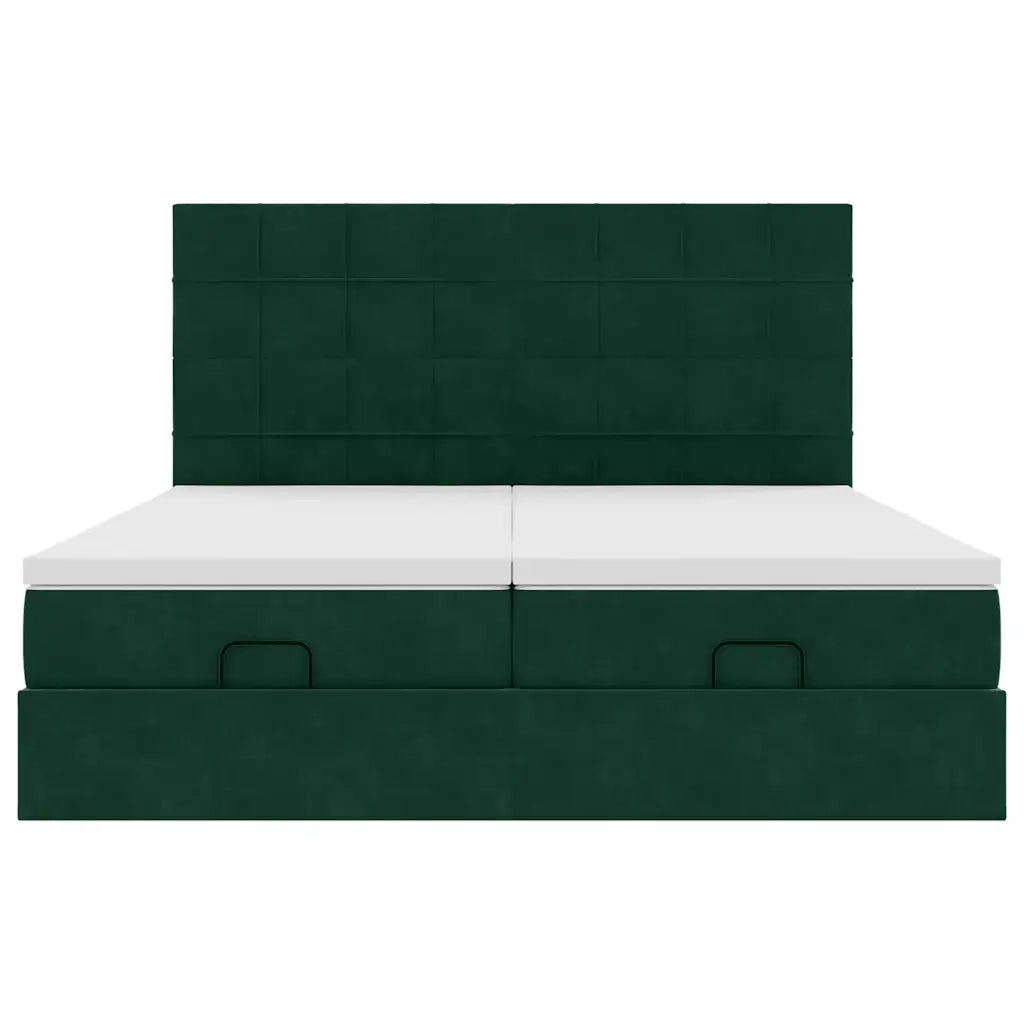 Struttura Letto Pouf con Materassi 180x200 cm Velluto 3313775