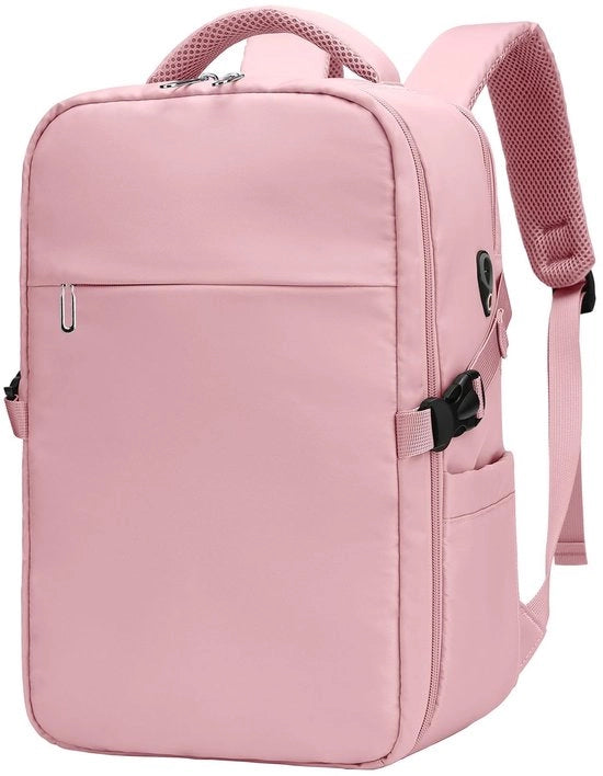 Borsa a mano per viaggiatori 40x30x20 - Borsa a mano leggera - Tasca antidieffenimento - Tasca laptop 14 pollici - Universale - Rosa - Borsa a mano