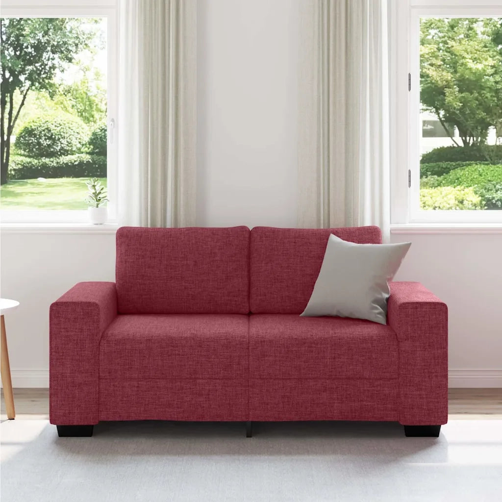 Divano a 2 Posti-Sofa 2 Posti Rosso Vino 120 cm in Tessuto 420159