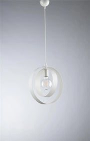 ALICE LAMPADA A SOSPENSIONE IN METALLO DESIGN MODERNO COLORE BIANCO E27 1 LUCE 57 WATT 30X30X30 CM