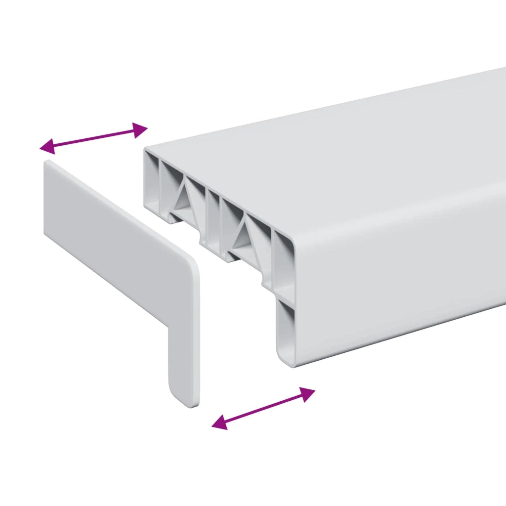 Soglia della Finestra Bianco 80 x 15 x 4,5 cm PVC CFW5688509