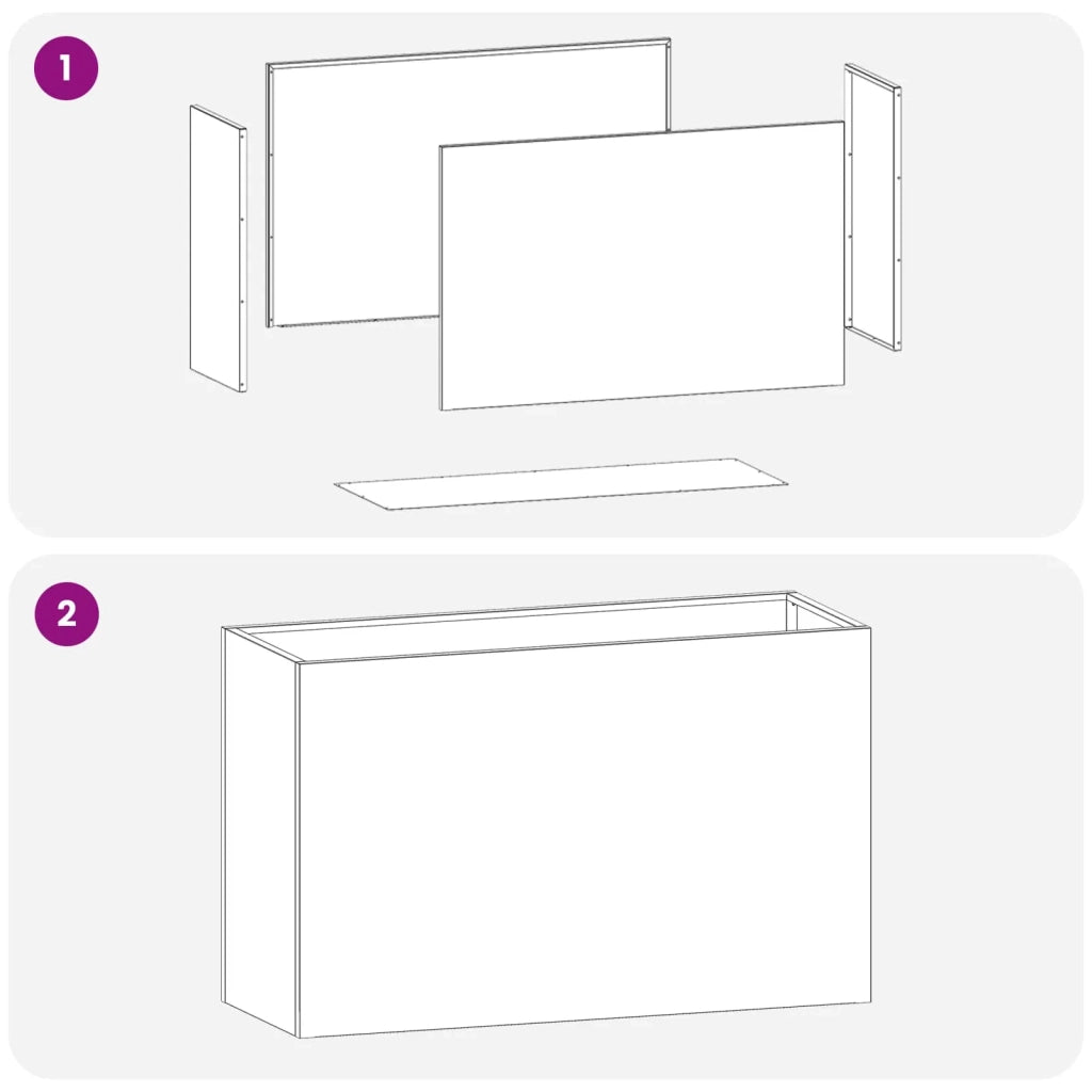 Vaso da giardino Bianco 80 x 30 x 50 cm 8005598