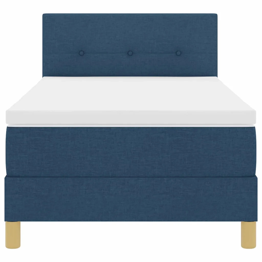 Letto a molle con cuscino con testiera Blu 100 x 200 cm Tessuto 3338901