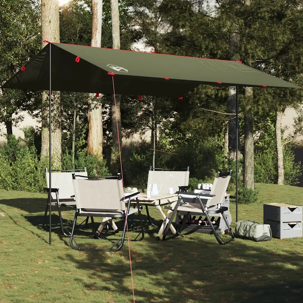 Telone da campeggio | Tenda da campo Verde Oliva 366x306 cm Impermeabile