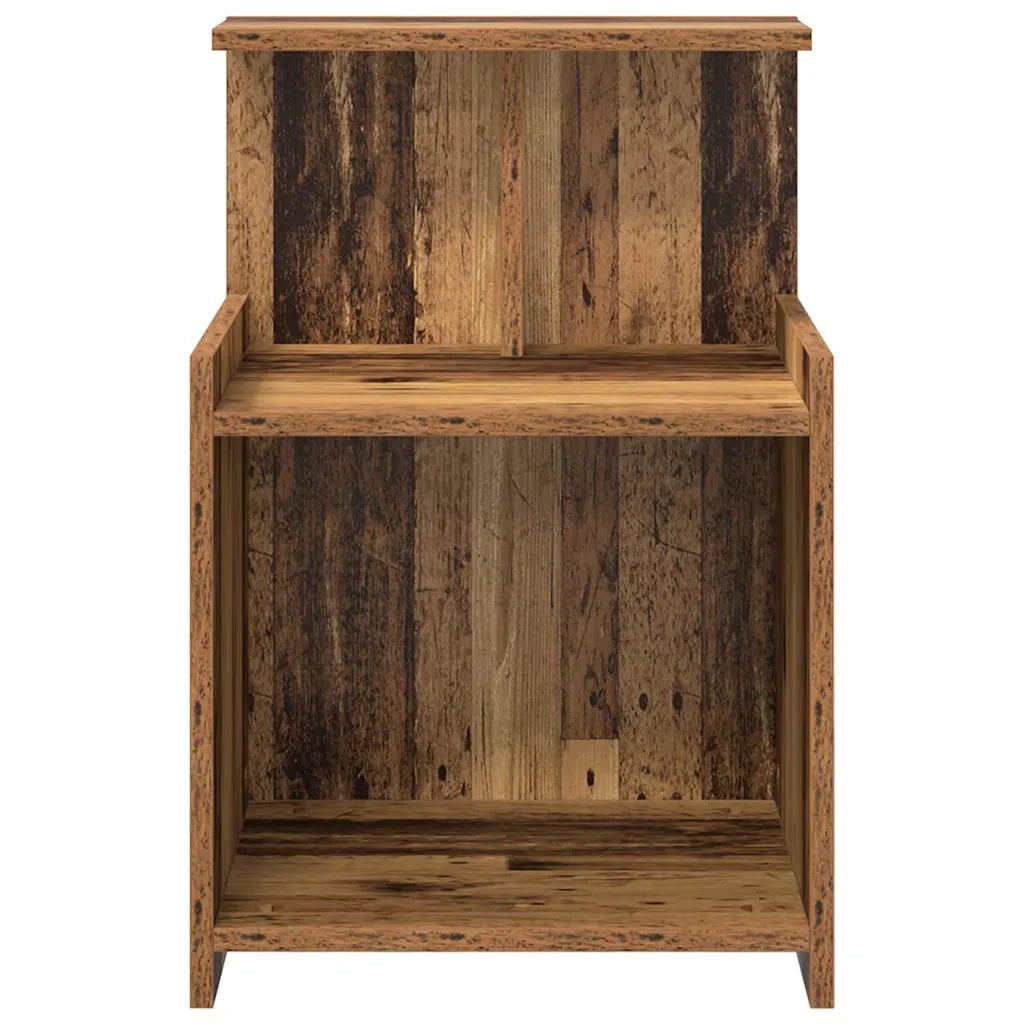 Set di 2 Comodini | Armadio da Notte | Mobiletto da notte Legno vecchio 40 x 35 x 60 cm