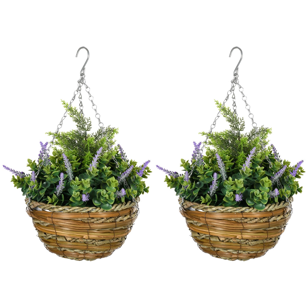 Vasi da fiore appesi artificiali Lisianthus ¨C Minimal ¨C Viola