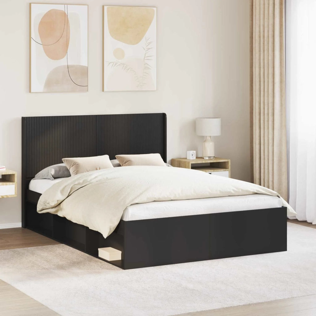 Testiera | Testata Letto Nero Legno ingegnerizzato