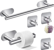 Accessori per bagno adesivi a tempo indeterminato e funzionali con appendiasciugamani