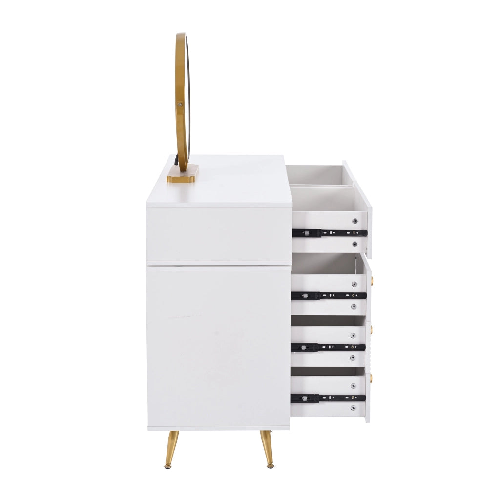 TOELETTA con specchio LED 100x40 cm Bianco