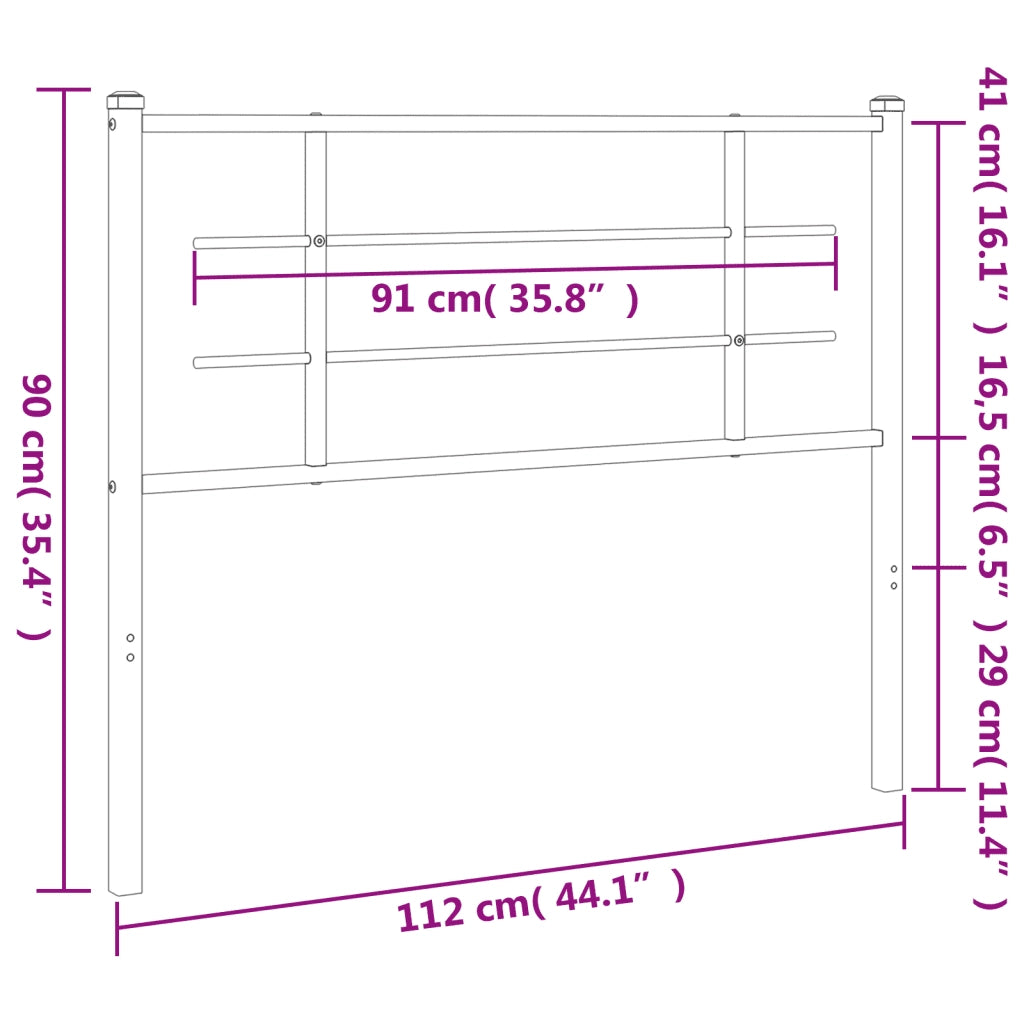 Testiera di Ricambio in Metallo Bianco 107 cm 355640