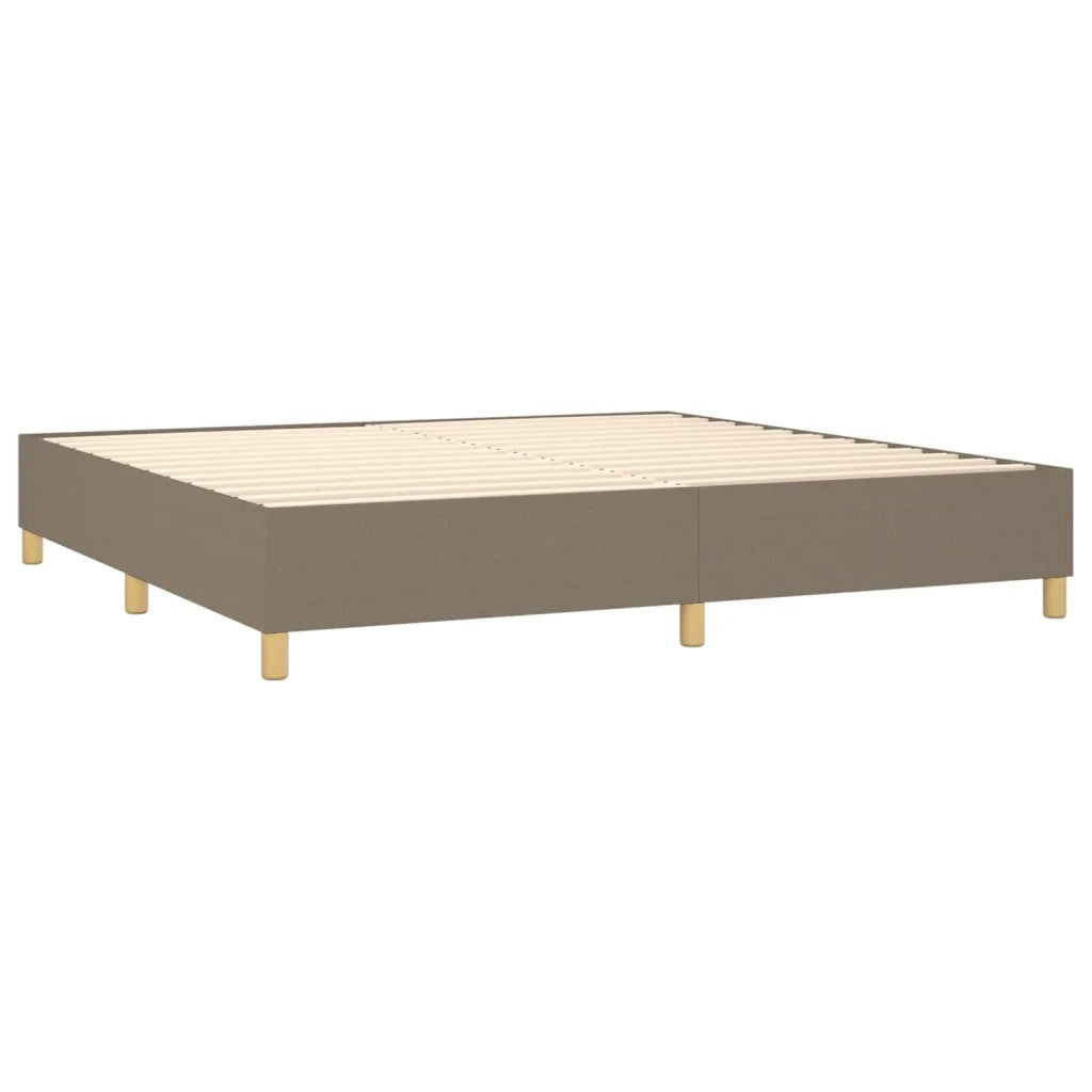 Giroletto a Molle con Materasso Tortora 200x200 cm in Tessuto 3137505