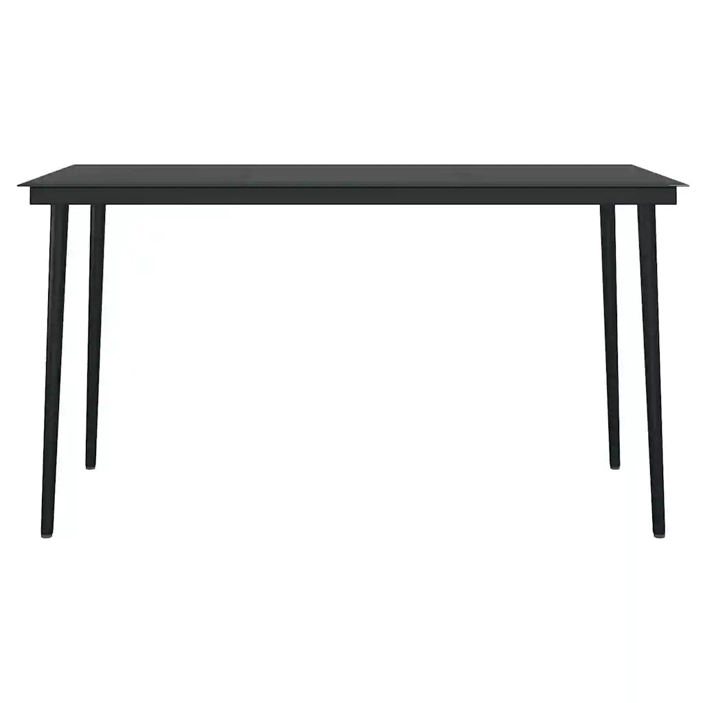 Set Mobili da Pranzo per Giardino 7 pz Nero 3099146