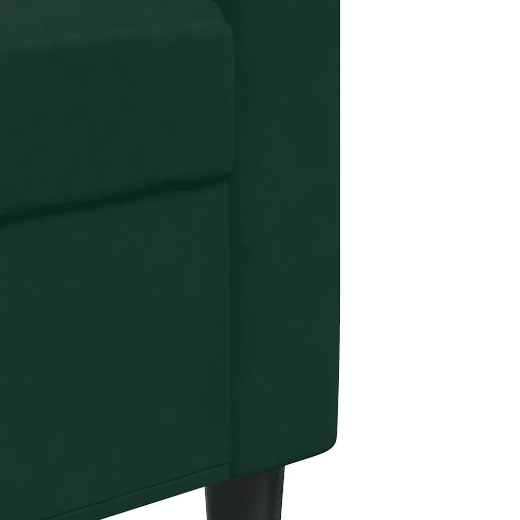 Set di Divani 2 pz con Cuscini e Rinforzi Verde scuro Velluto 3278413