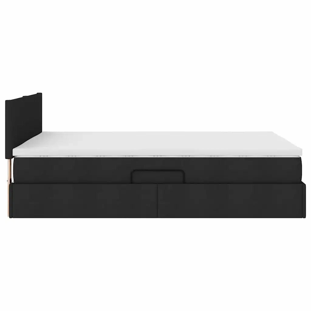 Letto con contenitore e materasso Nero 140 x 200 cm 3370451