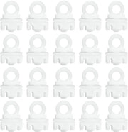 Gli Sostegni per Tende 20 pezzi - Plastica - Bianca - Diametro 5 mm - Lunghezza 19 mm - Altezza 12 mm - Facili da Installare - Ferretti per Tende