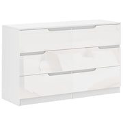 Cassettiera 6 Cassetti ¨C Xylo ¨C Bianco Moderno 120x40x75 cm