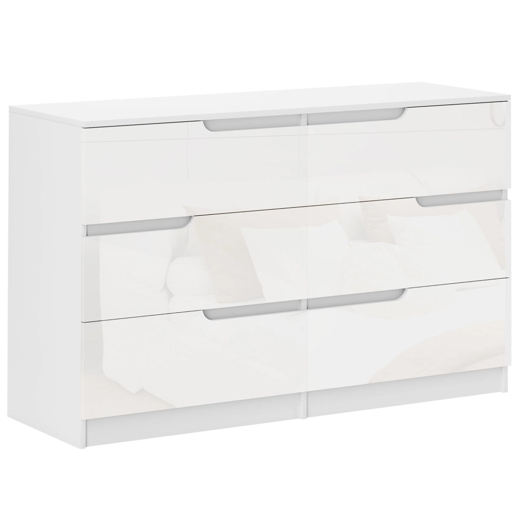 Cassettiera 6 Cassetti ¨C Xylo ¨C Bianco Moderno 120x40x75 cm