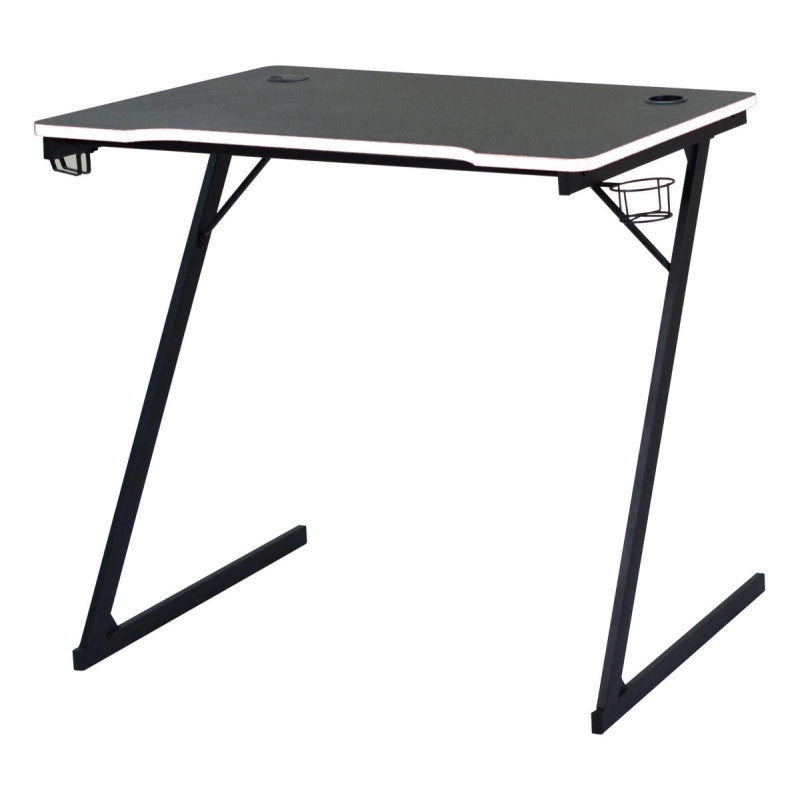 Scrivania Gaming Flame Nera/bianca 80x50x75
