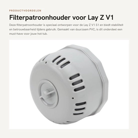 Filterpatroonhouder per Lay Z V1 S1 - PVC - 14,5 x 11,5 cm - 222 g - Filtrazione efficiente - Rimuove impurità - Supporto filtro