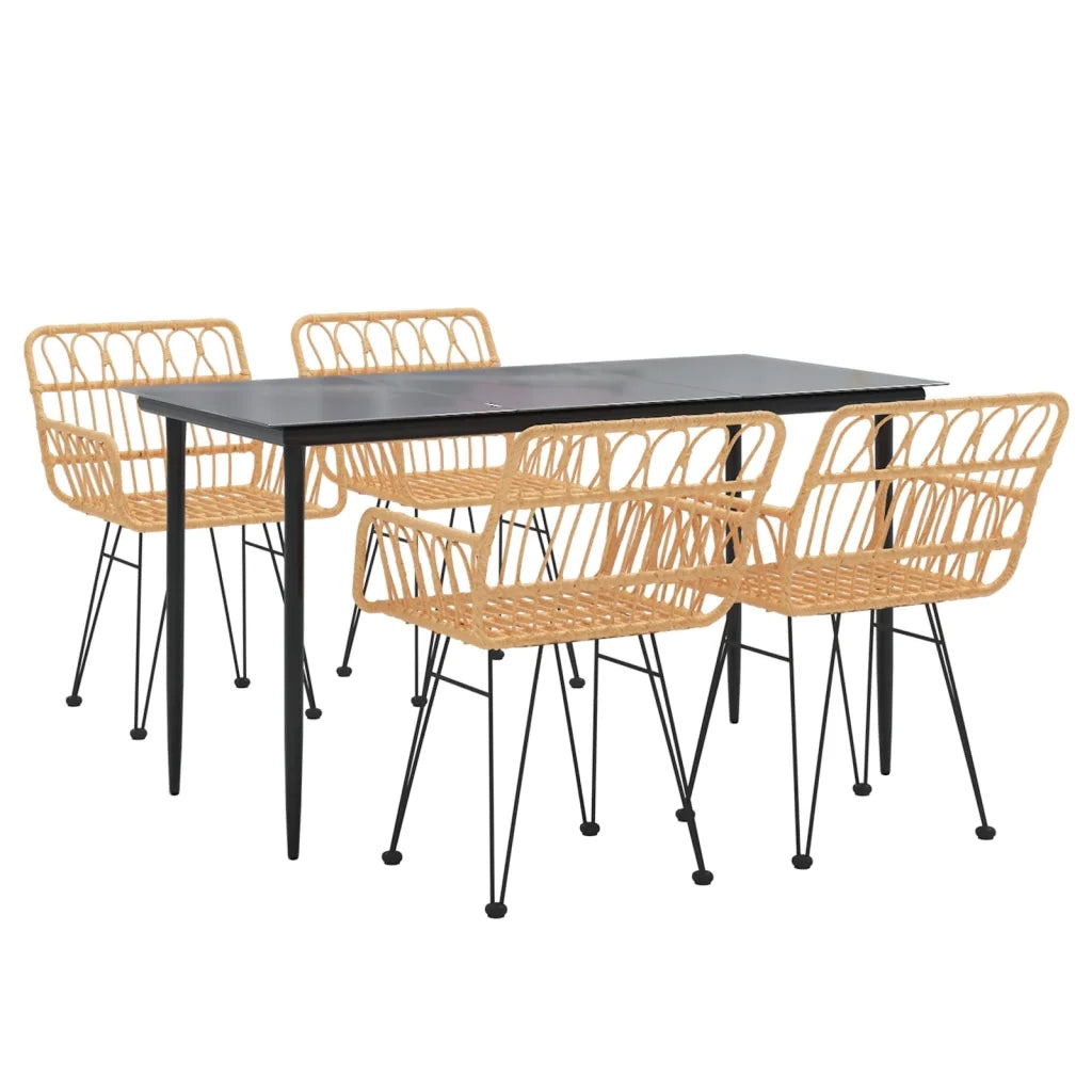 Set da Pranzo da Giardino 5 pz in Polyrattan 3157847