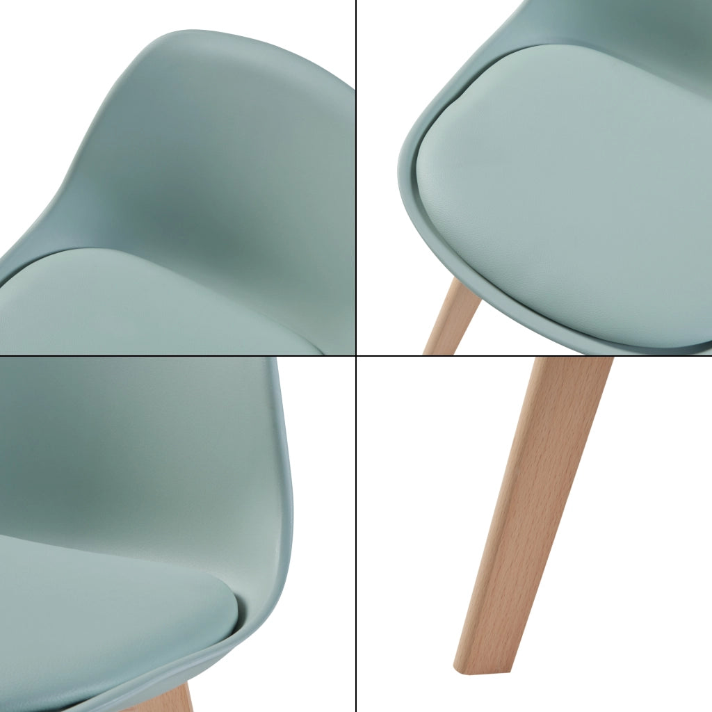 Set 'Elvdal' di 2 Sedie per Cameretta - Menta Verde [en.casa]