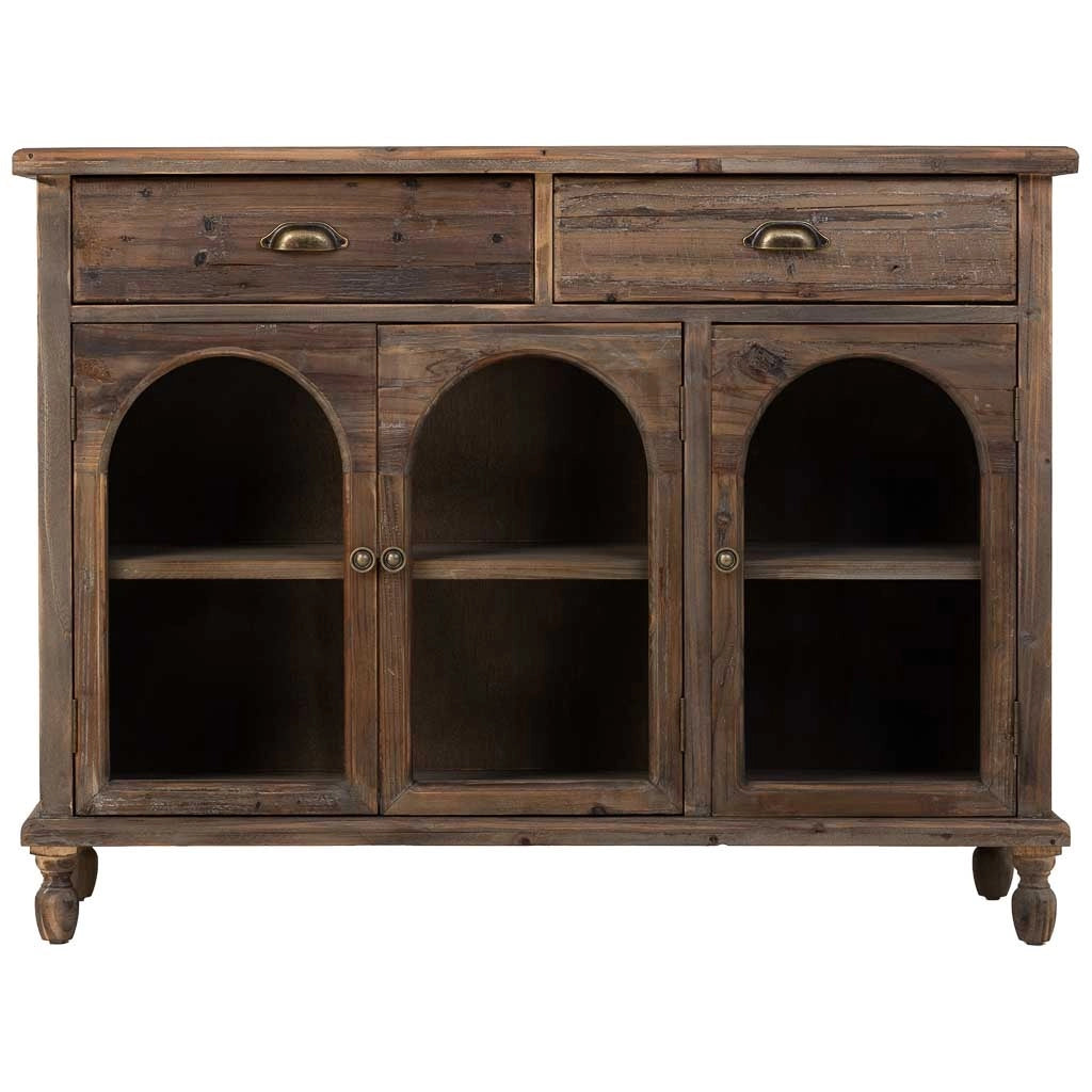 Credenza in legno con 2 cassetti e 3 ante 120x38x90