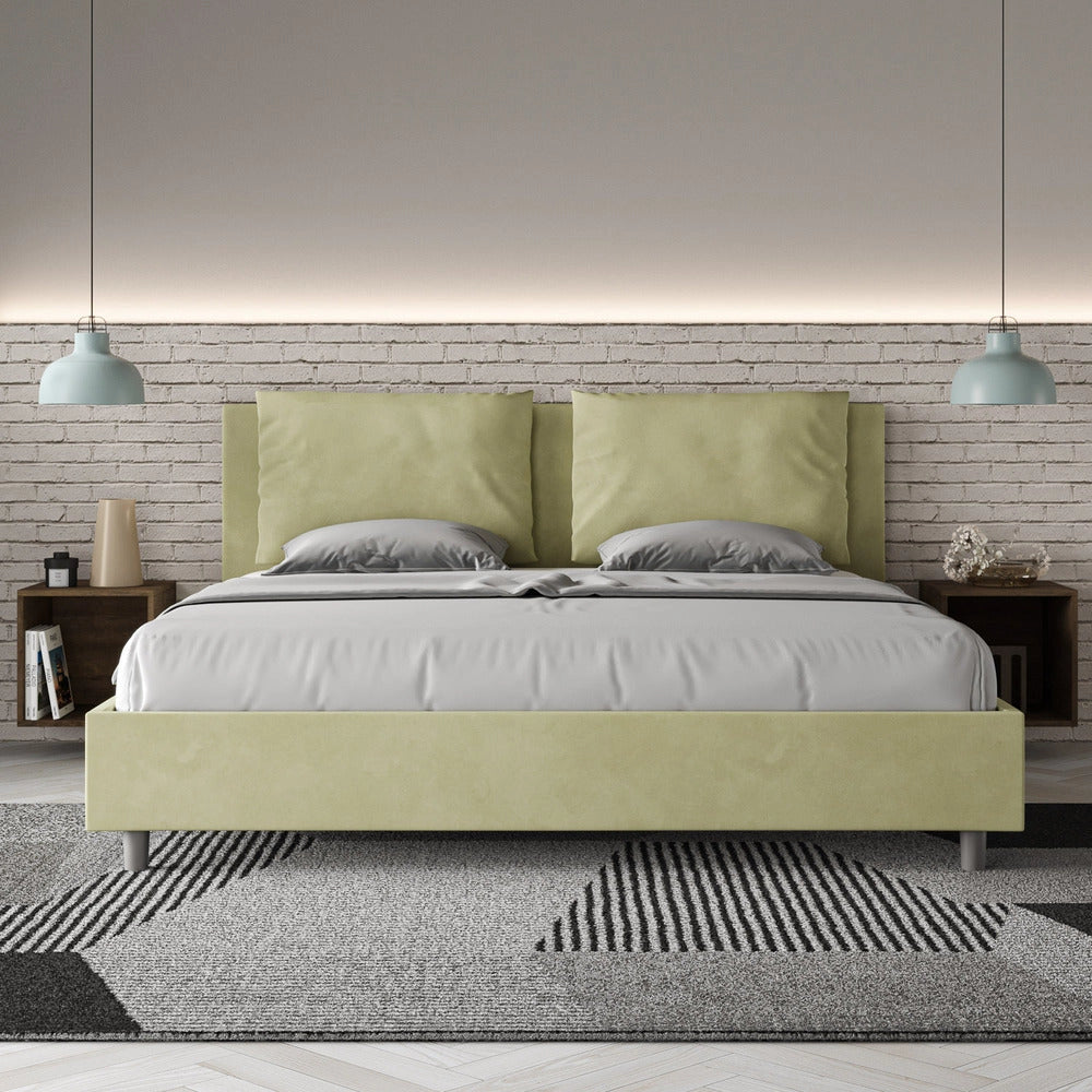Letto Matrimoniale Extra Large 200x200 cm con Rete Antea Tè Verde