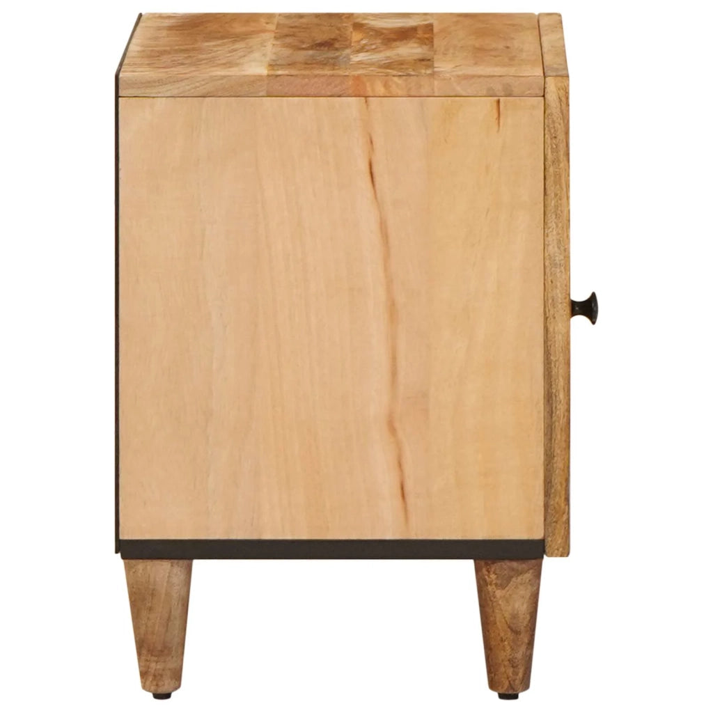 Comodino | Armadio da Notte | Mobiletto da notte Marrone 40 x 33,5 x 46 cm Legno di mango massello