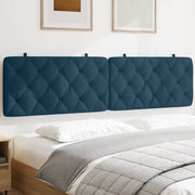 Cuscino Testiera-Cuscino per Testiera Blu 200 cm in Velluto