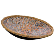 Ciotola in ceramica marrone 31,5x31,5x8h