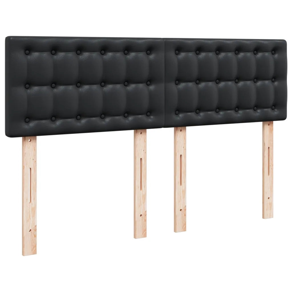 Giroletto a Molle con Materasso Nero 160x200 cm in Similpelle