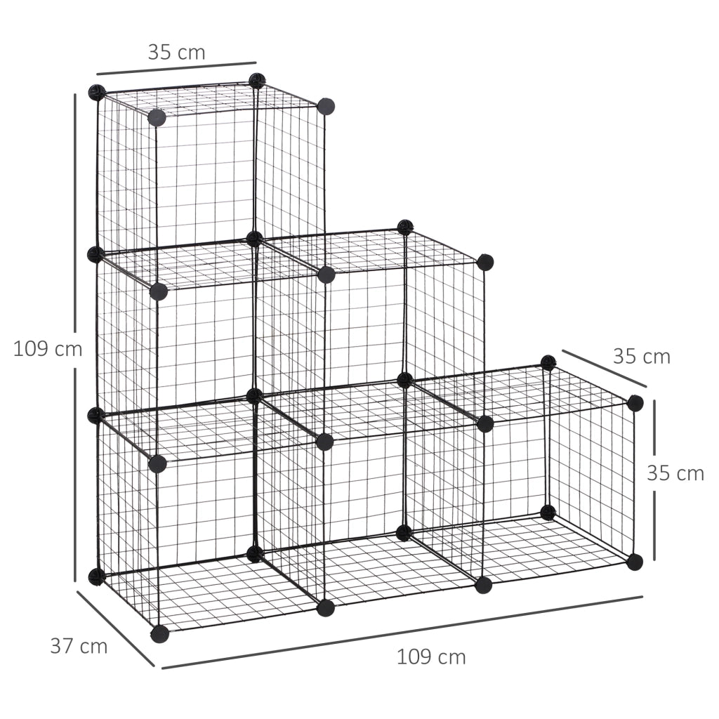 Armadio a cubi metallo regolabile ¨C Minimal ¨C 109x37x109 cm nero