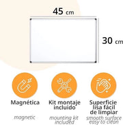 Tavola bianca magnetica 45 x 30 cm