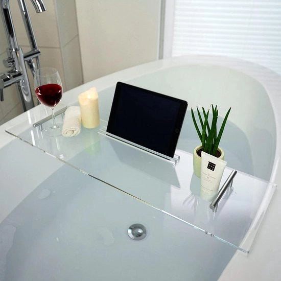 Pannello da bagno in vetro acrilico - accessorio da bagno versatile - 78 cm