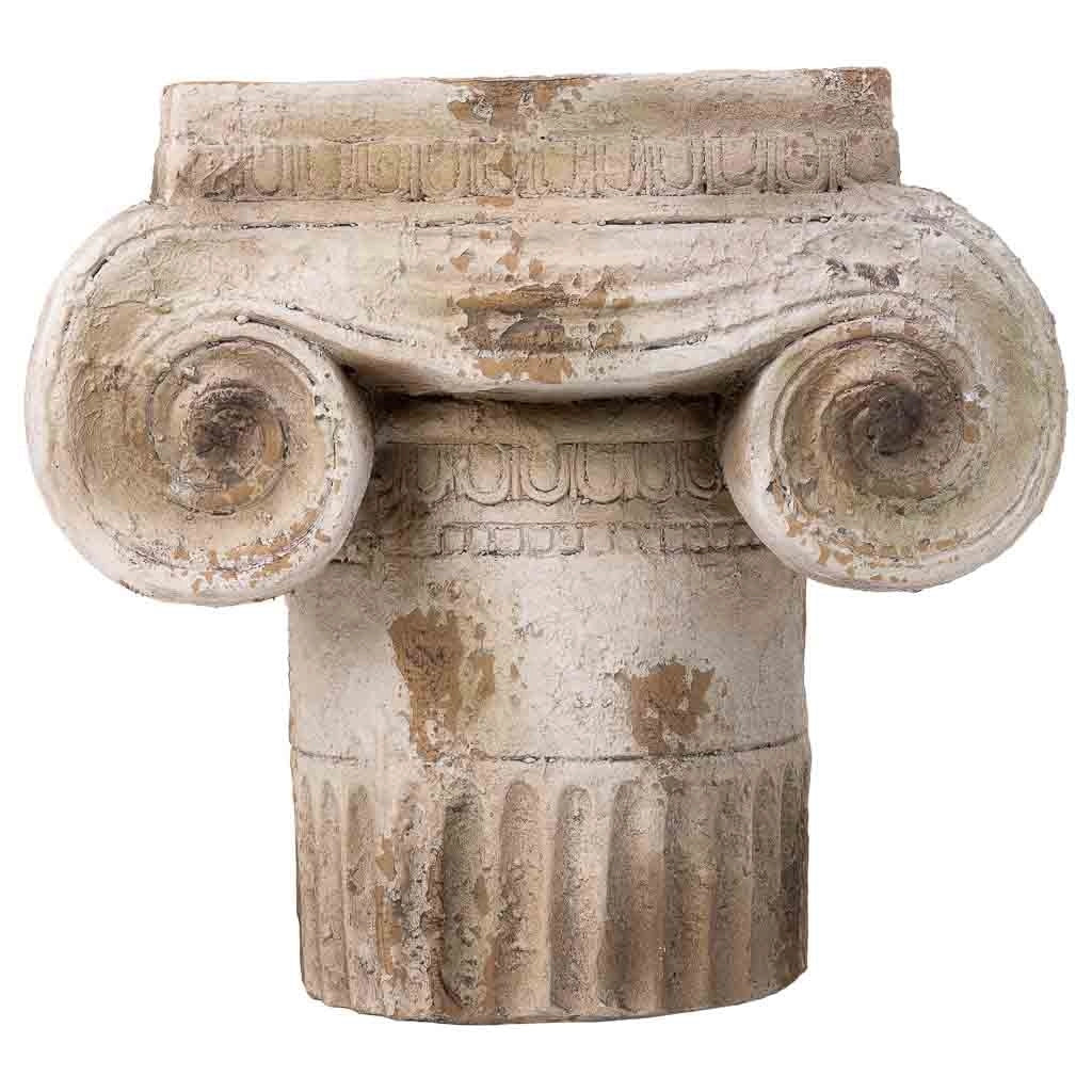 Colonna decorativa color pietra, cm 36x26x32,5h