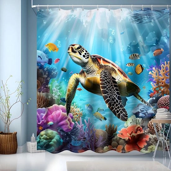 Douchegordijn in Poliestere Resistente all'Acqua - 180x200cm