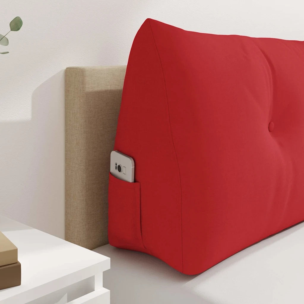 Cuscino per Schiena Rosso 100 x 24 x 50 cm Tessuto 42014453
