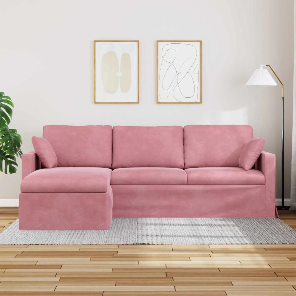 Divano Rosa 228 x 134 x 80 cm Velluto 42024471
