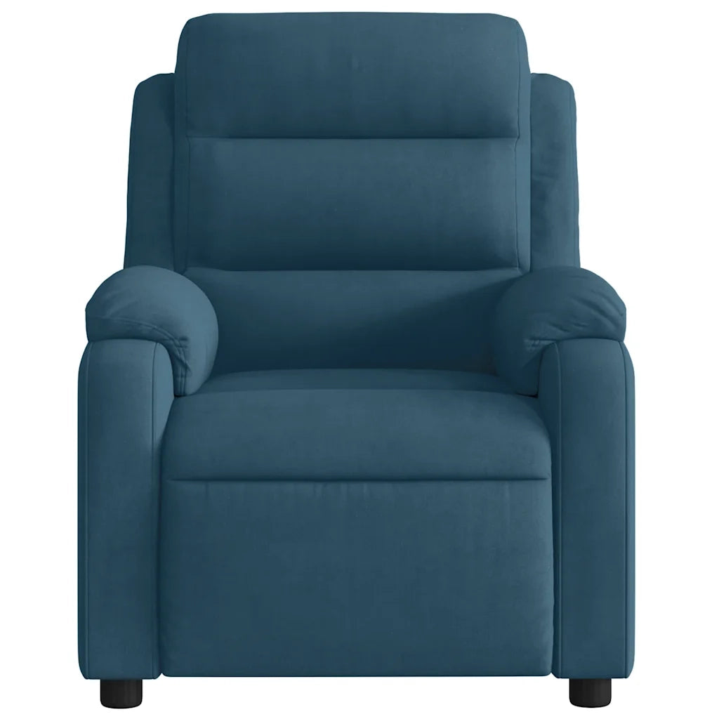 Poltrona Reclinabile Blu in Velluto 373510