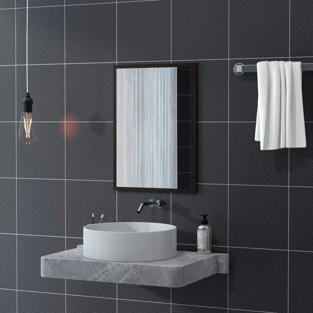 Specchio Rettangolare da Bagno ¨C Xylo ¨C Nero 50x70 cm