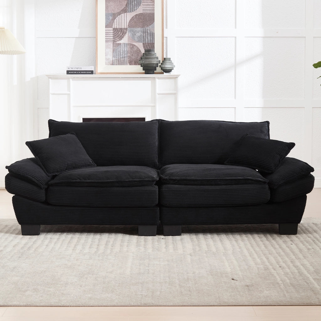 Divano Letto Matrimoniale ¨C MINIMAL ¨C Nero, Imbottito
