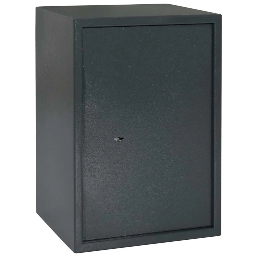 Cassaforte con blocco Grigio scuro 35 x 31 x 50 cm Acciaio