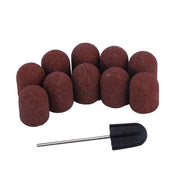 Set di punte per scalpello 10 pezzi - punte per manicure/pedicure - punta con testa a cono - dimensione della polvere per manicure/pedicure - punta con testa a cono con grano - adatta per unghie artificiali