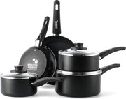Set di pentole antiaderente nero - Set di 5 pentole Searsmart
