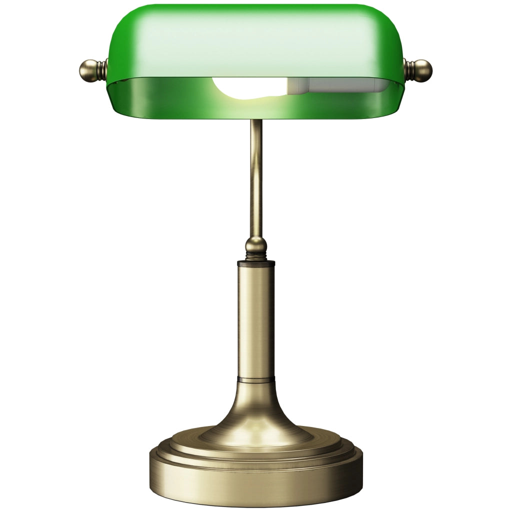 Lampada da Scrivania con Interruttore a Levetta e Paralume Regolabile ¨C Minimal ¨C Verde