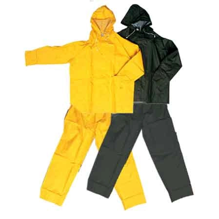 COMPLETO GIACCA E PANTALONE IMPERMEABILE 390 GR Tg. XL - colore verde