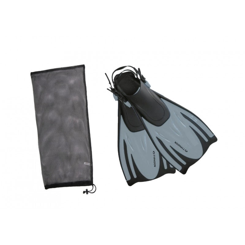 PINNE T-JET BAMBINO ARGENTO S-M T-JET FOOT FIN SILVER ADULT S-M