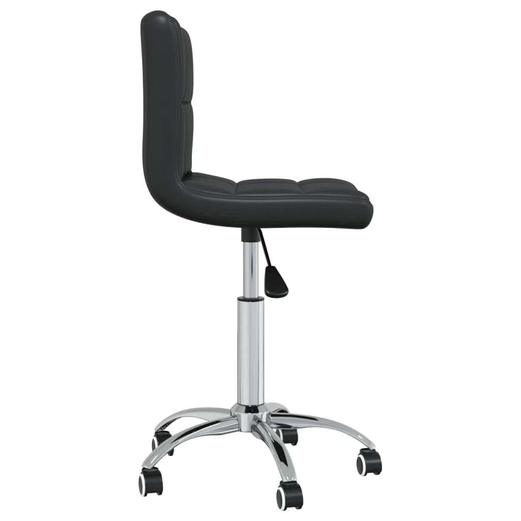 Sedia girevole da ufficio/sedia da studio/sedia da computer/sgabello/poltrona letto in similpelle nera 02_0024053