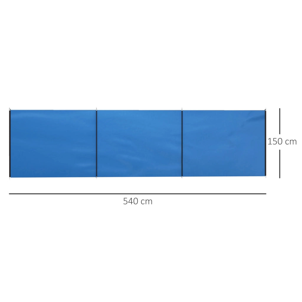 Paravento da giardino ¨C Minimal ¨C 540x150 cm blu